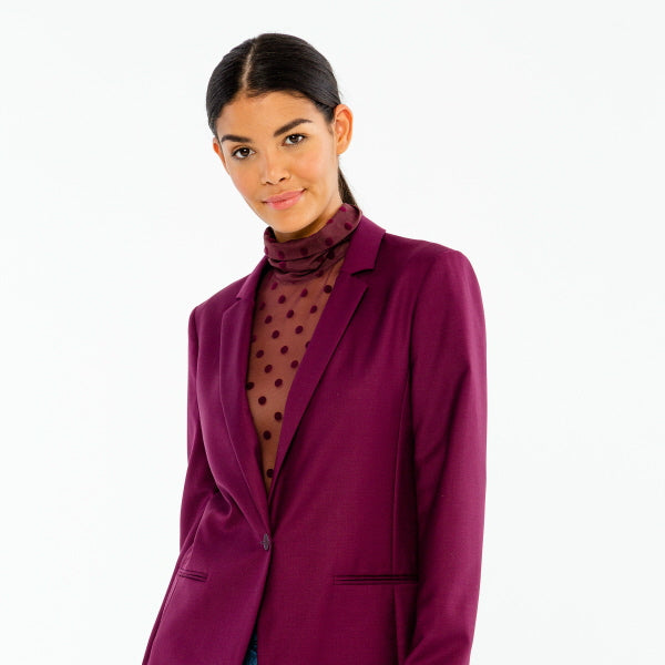 Womens blazer no on sale lapel